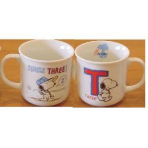 スヌーピー マグカップ イニシャルマグ　T　日本製 レンジ食洗機OK 　SNOOPY 子供会 ワンコ...