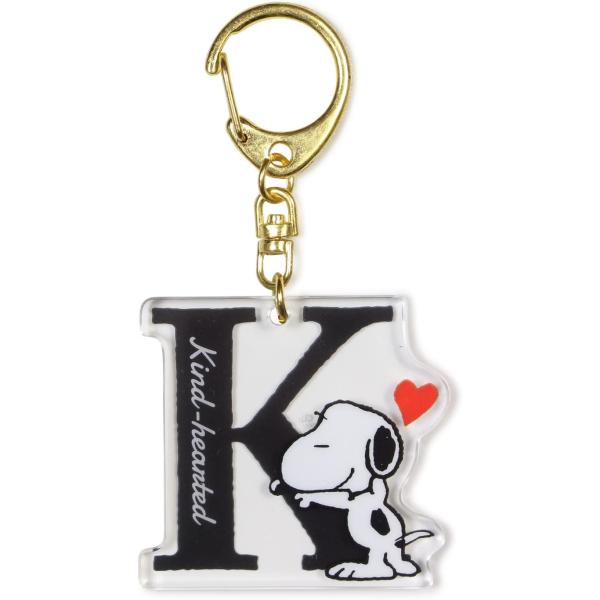 SNOOPY スヌーピー イニシャルキーホルダー　K　メール便なら何個でも220円で全国へ　グッズ ...