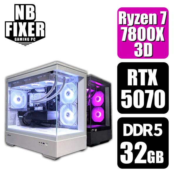 ゲーミングPC Ryzen 7 7800X3D / RTX5070 / メモリ32GB / SSD ...