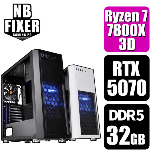 ゲーミングPC Ryzen 7 7800X3D / RTX5070 / メモリ32GB / SSD ...