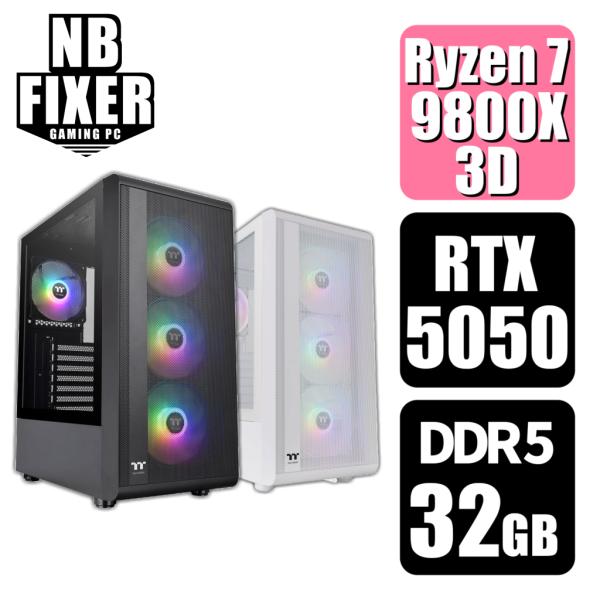 ゲーミングPC Ryzen 7 9800X3D / RTX5050 / メモリ32GB / SSD ...