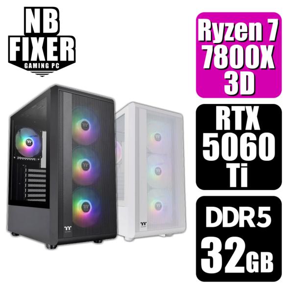 ゲーミングPC Ryzen 7 7800X3D / RTX5060Ti / メモリ32GB / SS...