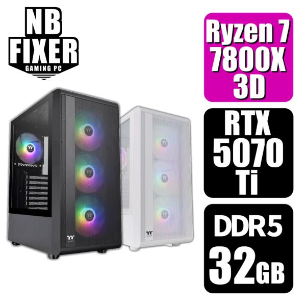 ゲーミングPC Ryzen 7 7800X3D / RTX5070Ti / メモリ32GB / SS...