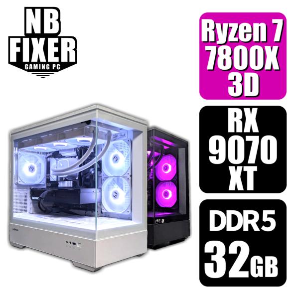 ゲーミングPC Ryzen 7 7800X3D / RX9070XT / メモリ32GB / SSD...