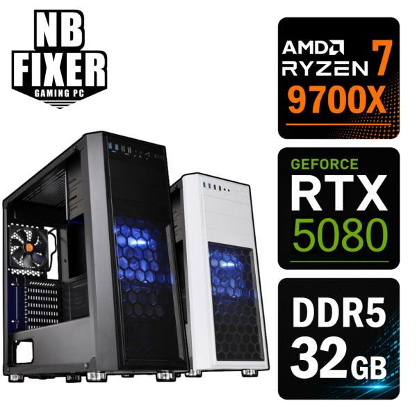 ゲーミングPC Ryzen 7 9700X / RTX5080 / メモリ32GB / SSD 1T...