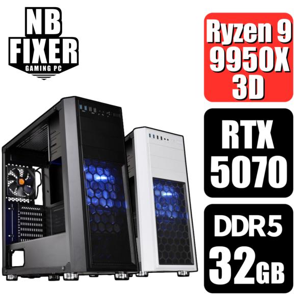 ゲーミングPC Ryzen 9 9950X3D / RTX5070 / メモリ32GB / SSD ...