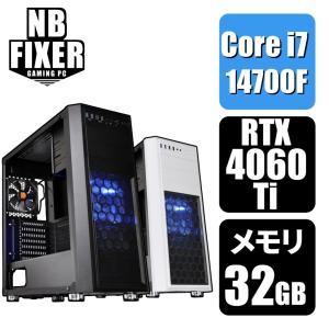 ゲーミングPC Core i7 14700F / RTX4060Ti / メモリ32GB / SSD 1TB / Windows11 Pro / ゲーミングパソコン / パソコン / デスクトップPC / 新品 / H26｜NB FIXER@ゲーミングPC Yahoo!店