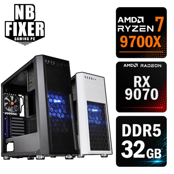 ゲーミングPC Ryzen 7 9700X / RX9070 / メモリ32GB / SSD 1TB...