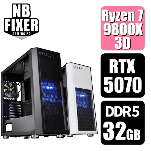 ゲーミングPC Ryzen 7 9800X3D / RTX5070 / メモリ32GB / SSD ...