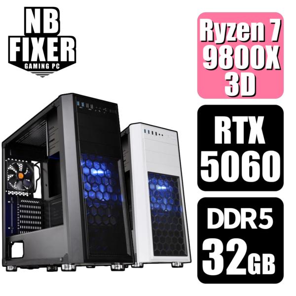 ゲーミングPC Ryzen 7 9800X3D / RTX5060 / メモリ32GB / SSD ...