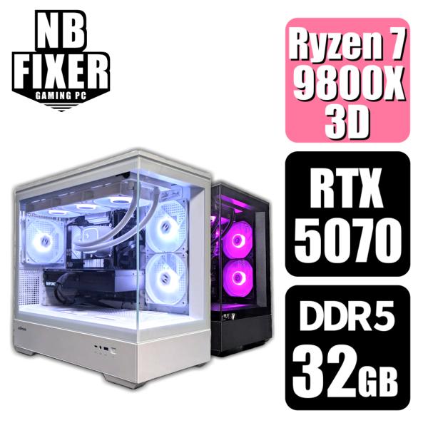 ゲーミングPC Ryzen 7 9800X3D / RTX5070 / メモリ32GB / SSD ...