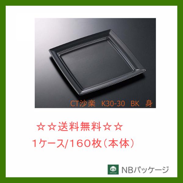 中央化学　ＣＴ沙楽　Ｋ３０−３０　ＢＫ　身　　【メーカー直送】業務用　使い捨て　オードブル容器　軽食...