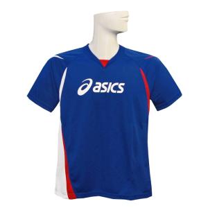 (アシックス) ASICS/JRプラシャツ半袖12/ブルー/XS041N-45/簡易配送(CARDのみ送料注文後変更/1点限/保障無)｜nbs