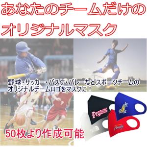 チームマスク50枚から　スポーツマスク　オリジナルマスク　チームオーダー　UVカット　吸水速乾