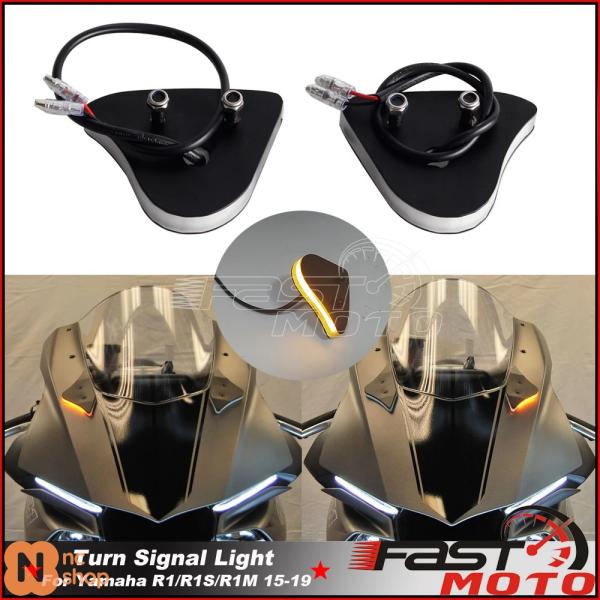 【並行輸入品】 バイクミラーブロックオフLEDウィンカーライトランプマウントLEDライトヤマハYZF...