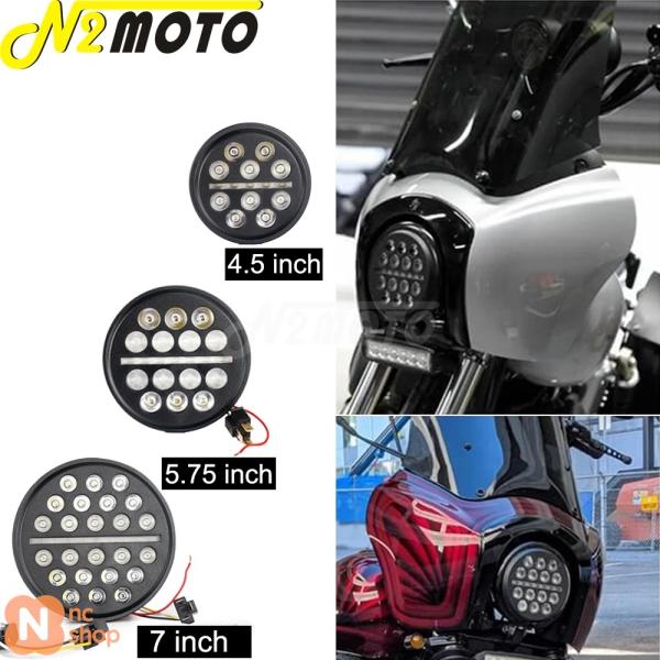 【並行輸入品】 バイク 4.5 5.75 7インチ スリムライン マルチ LED プロジェクション ...
