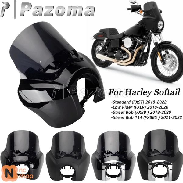 【並行輸入品】 クラブスタイルヘッドライトカウルフェアリングウィンドシールド ハーレーソフテイルスト...