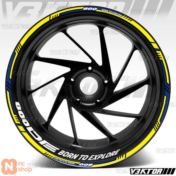 【並行輸入品】 バイク ホイールステッカー 反射式モトクロス リムストライプデカール V-ストローム...
