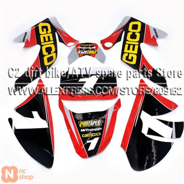 【並行輸入品】ブラックレッドホワイト 3Mステッカーデカールパスターグラフィック CRF 50 SS...