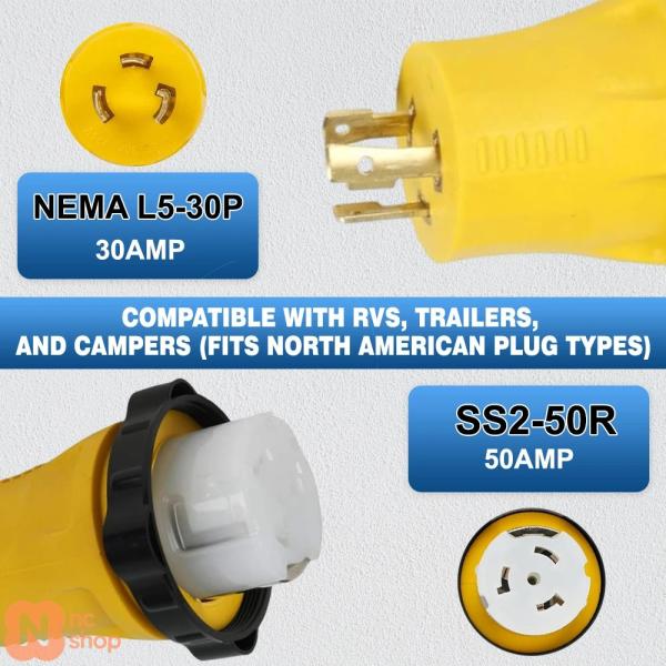 【並行輸入品】3PRONGS NEMA L5-30P TO SS2-50R 125/250V RV ...