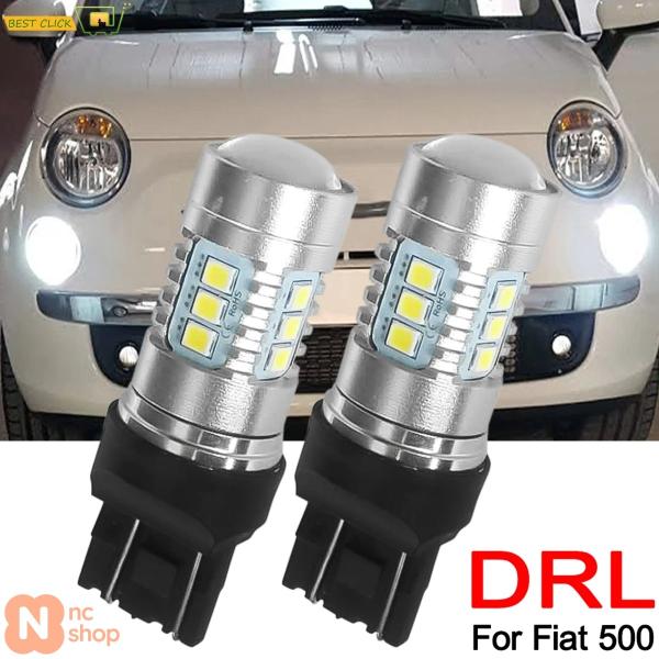 【並行輸入品】 ヘッドライトLEDランプバルブDRLホワイト6000K 12V超明フィアット500用...