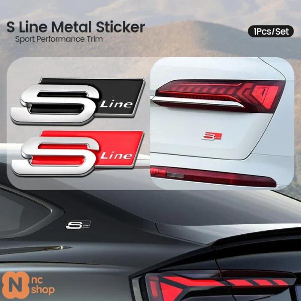 【並行輸入品】 3Dメタルカーバッジ ボディトランクエンブレムデコレーションステッカー アウディ S...