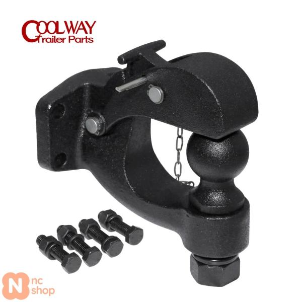 【並行輸入品】マットブラックピントルフックヒッチ 2インチ 50MMボール 牽引 5トン カー牽引バ...