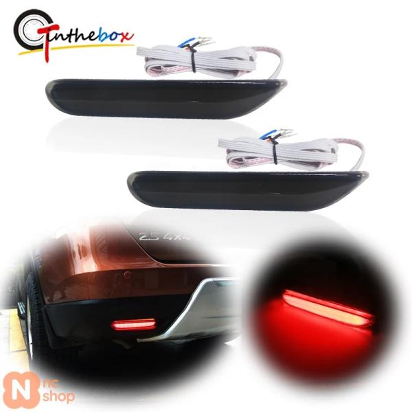 【並行輸入品】2個入り 赤色LEDリアバンパーリフレクターブレーキテール フォグランプ シーケンシャ...