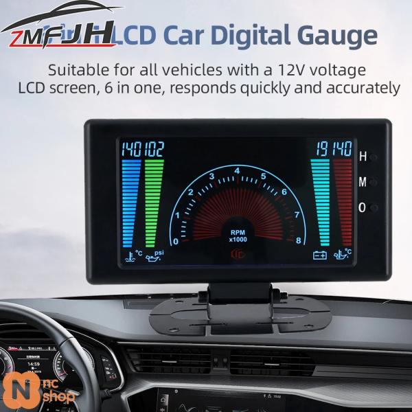 【並行輸入品】車両用ゲージ 12V 車用汎用フィット 水温 デジタル温度測定 LCD スクリーン 電...