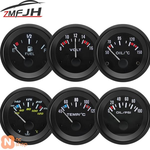【並行輸入品】2インチ 52MM デジタル燃料レベルゲージ 電圧計 オイル温度 水温 オイル圧力計 ...
