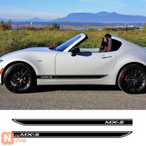 【並行輸入品】マツダ MX-5 用 サイドドアステッカー DIY レーシングスポーツストライプ チューニング 自動車アクセサリー ビニールフィルムデカール