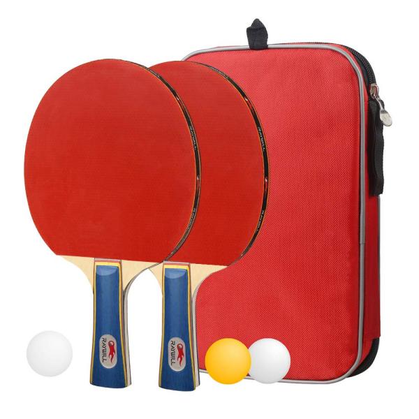 卓球 ラケット ポータブル ラケット2本 ピンポン球3個 卓球セット 収納袋付き 手軽 (セット) ...