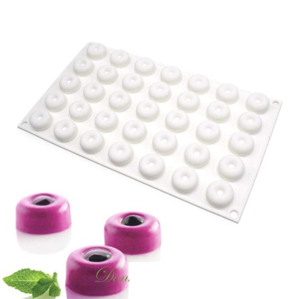 シリコンケーキ型D耐熱皿デザートムースDIY型、35穴ボタン