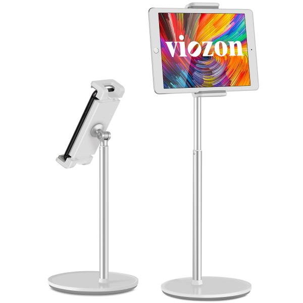 viozonタブレットスタンド ホルダー、高さ 360度角度調整可能 アルミニウム デスクトップ ス...
