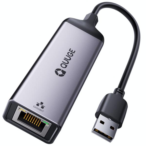 QUUGE 有線LANアダプター USB3.0 Switch 1Gbps高速通信 USB RJ45 ...