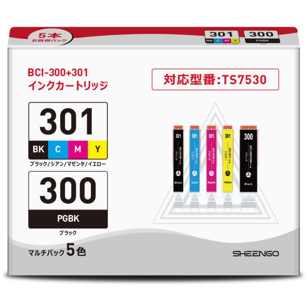 BCI-301+300/5MP インクカートリッジ キヤノン 用 対応機種：PIXUS TS7530...