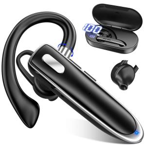新登場 Bluetoothヘッドセット Bluetoothイヤホン 片耳 掛け式 片耳イヤホン bluetooth 最大96時間連続使用 充電ケース付｜nc-shop