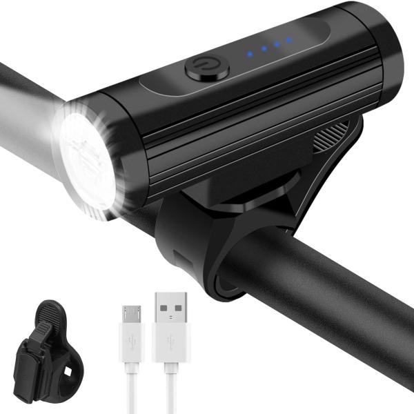 自転車 ライト 2500mAh大容量 LEDヘッドライト USB充電式 IPX6防水 防振 550ル...