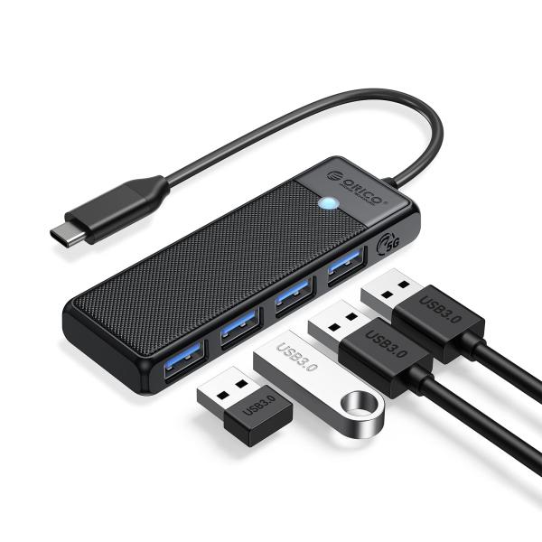ORICO USB3.0 ハブ Type-C 4ポート バスパワー コンパクト 軽量 5Gbps高速...
