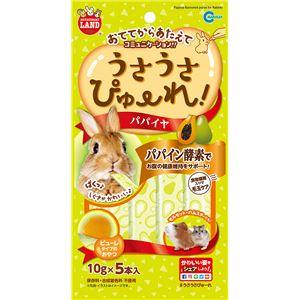 （まとめ） うさうさぴゅーれ パパイヤ 10g×5本入 （ペット用品） 【×10セット】