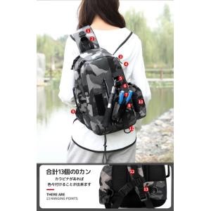 フィッシングバッグ 6WAY 大容量 釣りバッ...の詳細画像3