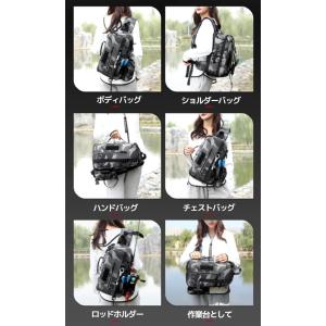 フィッシングバッグ 6WAY 大容量 釣りバッ...の詳細画像4