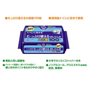 アテント 流せるおしりふき せっけんの香り 大王製紙 72枚 : 介護