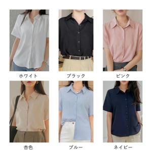 半袖シャツ レディース トップス ブラウス 半...の詳細画像1