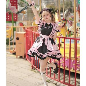 猫耳 メイド 服 ハロウィン 衣装 コスプレ ...の詳細画像3