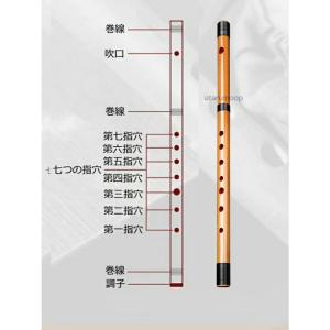 カラーランダム発送 篠笛 横笛 竹笛 7穴 竹...の詳細画像3