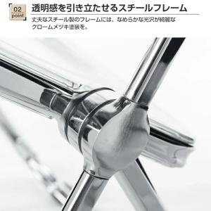 クリアチェア 折りたたみ椅子 背もたれ付き ク...の詳細画像2