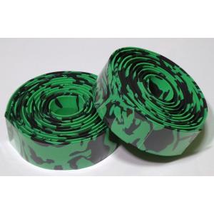 バーテープ 迷彩 緑黒 ロードバイク 自転車用 注目度抜群