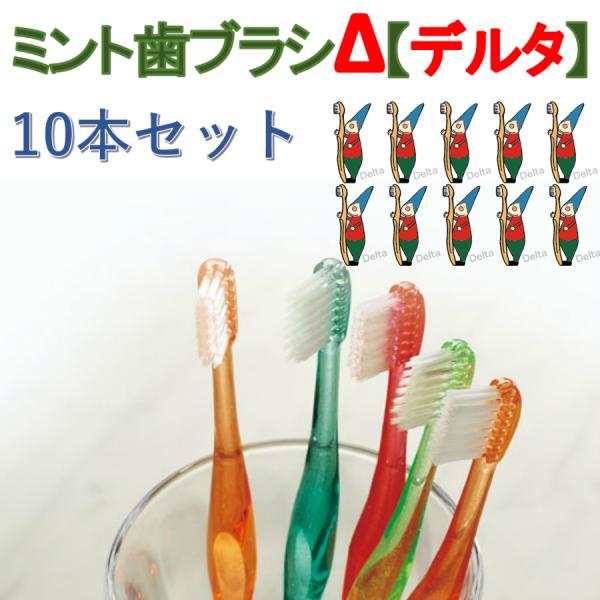 歯ブラシ　ミント歯ブラシデルタ　１０本セット