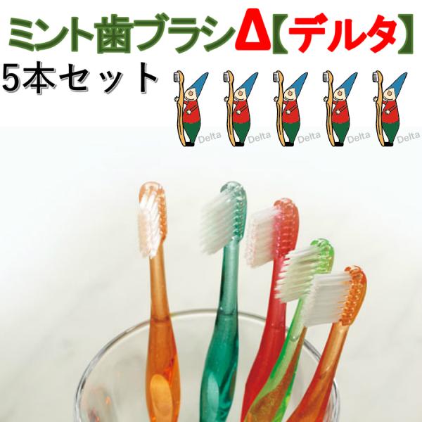 歯ブラシ　ミント歯ブラシデルタ　５本セット